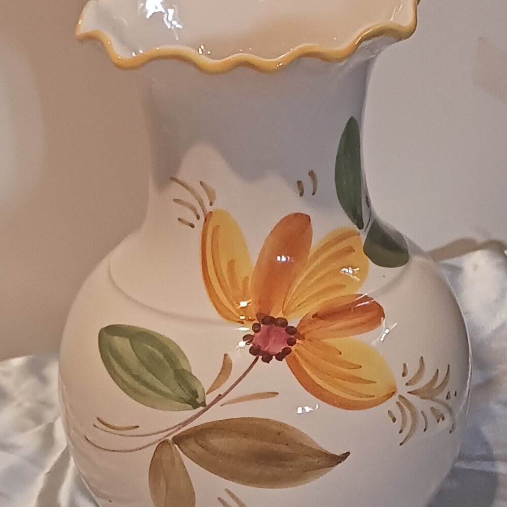 Yellow Flower Vase Made in Italy